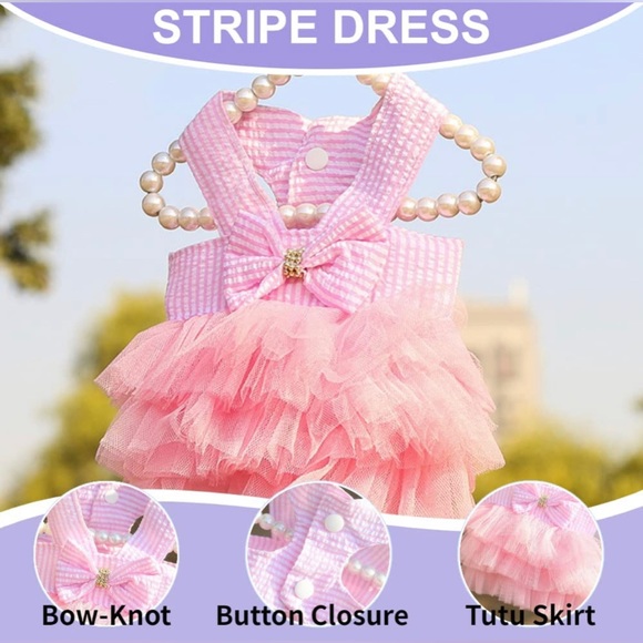 Sebaoyu Small Dog Puppy Tutu Princess Dress - Picture 3 of 4